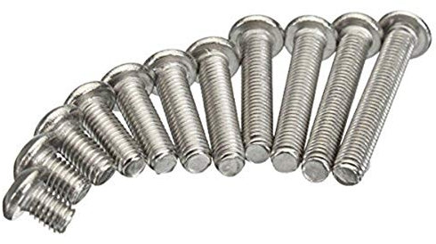 EsportsMJJ M3Ss4 100Pcs Métrique M3 304 Inox A2 Bouton Tête Hexagonale Capuchon Vis Boulon - 14Mm