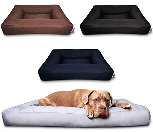 Tante Hilde Hundebett Düne, Hundekorb, Hundekissen, Waschbar, Robust, Größenauswahl, Hochwertige Qualität! (XXXL 120 x 90 cm, Blau z.B. für Labrador, Ridgeback)