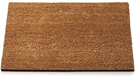 Fußmatte Kokos, Natur, 30 x 80 cm, Rückseite aus rutschfestem Gummi, für den Außenbereich, für den Eingangsbereich