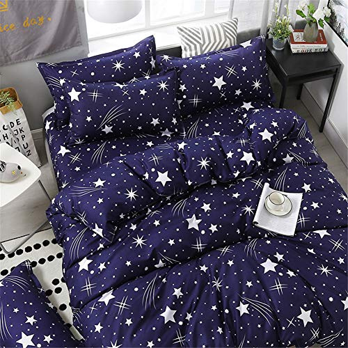 Odot Copripiumino Stellato, Set Biancheria da Letto Matrimoniale 4 Pezzi con Lenzuola e Federe Microfibra Poliestere Tessuto Traspirante Confortevole per Singolo King (200×230cm,Gypsophila)