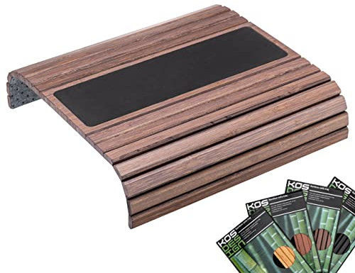 Kos Design sofatablett für Couch - Tablett aus Bambus für armlehne, Sofa Butler armrest für Organisation, couchbutler, Tray Table fur armlehnen, iriserende kleuren sofatabletts mit Organizer