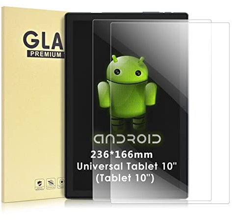 KATUMO 2 Pack Protector de Pantalla Tableta 9,6-10,1 Pulgadas Vidrio Templado para TOSCIDO 10, MEBERRY 10, YOTOPT 10, SANNUO K102, GOODTEL 10, BEISTA 10, KXD 10 Android Tablet 10 Película