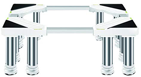 Large Refrigerator Cabinet Base Stand 12Legs Appliance Rollers Work Platform Heavy Duty 91-105cm Telescopic Counter Ice Maker Holder Stand Anti-Vibration Stainless Steel Shelf