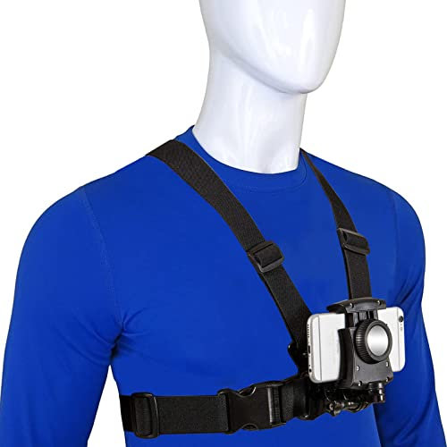 DYHQQ Mobile Phone Chest Mount Harness Strap Holder Cell Phone Clip Action Camera POV for Samsung iPhone Plus
