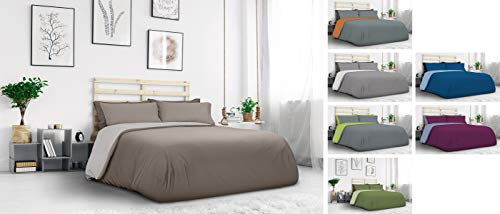 Completo Copripiumino Double face in Jersey di cotone pettinato - Bicolor Grigio/Antracite_Matr