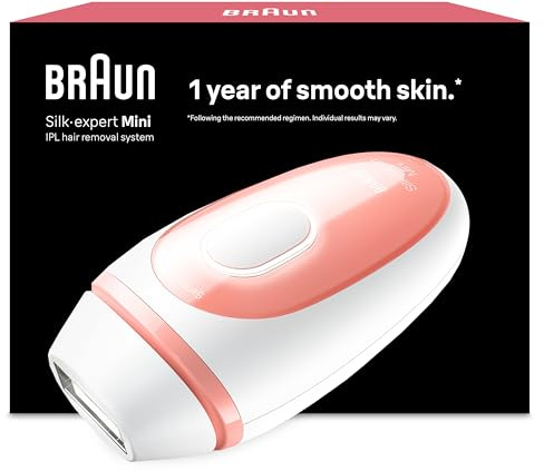 Braun IPL Geräte Haarentfernung Silk·expert Mini, PL1000, Weiß/Rosa