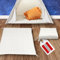 LIONHERZ® Tappetino Tipi con nastri, 120 x 120 cm, coperta imbottita per tenda da gioco/casetta dei giochi, morbida coperta quadrata per bambini, inserto trapuntato/base per legare (bianco brillante)