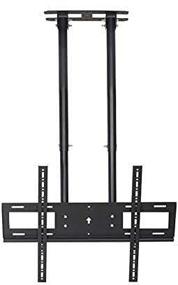 GGZONE Meuble TV d'angle Moderne Support de Montage au Plafond pour téléviseur Support de télévision réglable à Inclinaison télescopique Support d'écran Simple à Double pôle pour la Plupart des