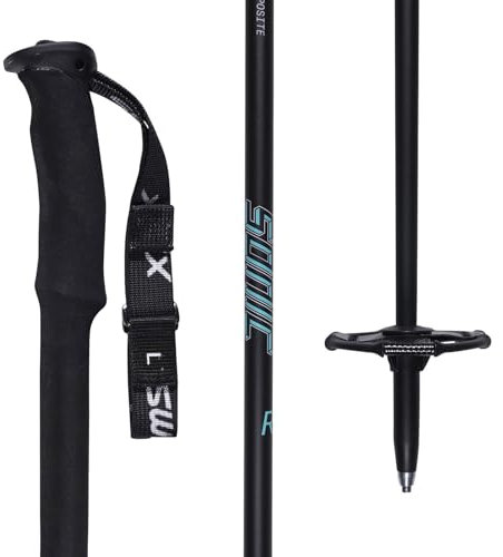 Swix Sonic R2 Bâton de Ski Alpin Unisexe pour Adulte - Durable et léger - Réglable - en Composite - avec poignée en EVA étendue - 1150-1400