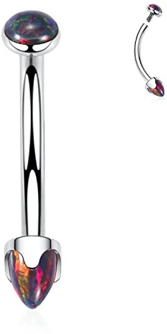 AROWRO Gioielli per piercing alle sopracciglia G23 Titanio Anelli per sopracciglia Bilanciere per sopracciglia Anelli per ombelico Anelli per ombelico Labret verticale Anello per labbro Rook Tragus