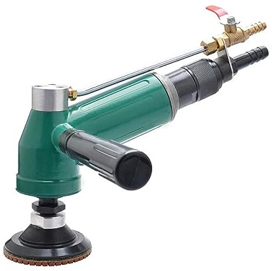 Tampón pulidor húmedo Lijadora de aire por inyección de agua, amoladora neumática de 100 grados, máquina pulidora de suelo, pulidora de piedra, herramienta de construcción de pulido de mármol para hor