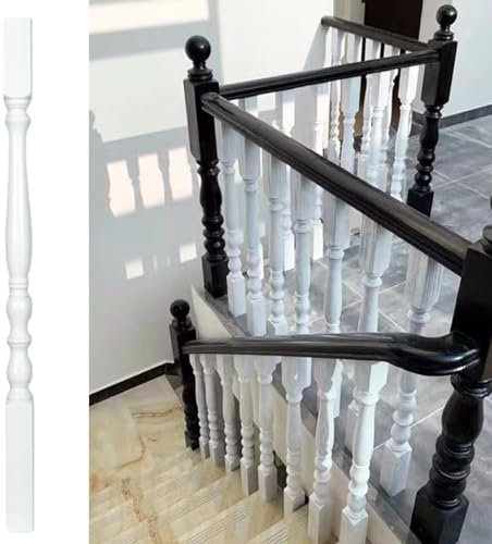 Geländer Treppengeländer Innenhölzernspindeln Geländerdekor, Weiß 85/90/95 cm Hohe Baluster für Treppe, Office Deck Balusters mit Allen Installationsanpassungen ( Color : 10 pack , Size : Height 95cm/