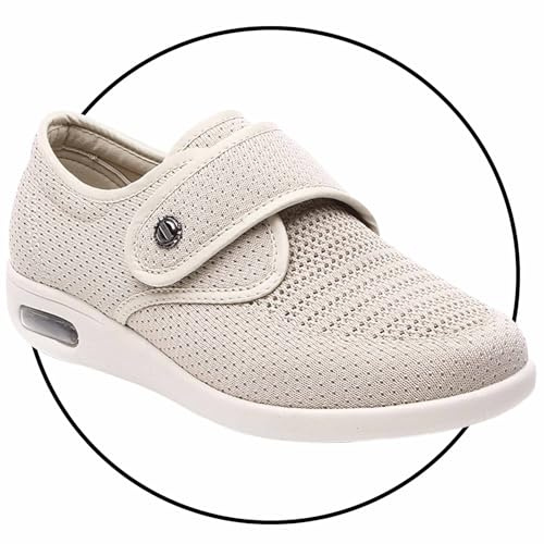 POFH Edema Shoes for Swollen Feet Women Extra Wide Fit Trainers Women's Shoes Orthopedic Shoes for Men Soft Shoes for Swollen Feet Ladies Walking Shoes Women Shoes