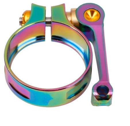 Fahrrad-Sattelstützenklemme, Fahrrad-Sattelklemme, Fahrrad-Sattelstützen-Klemme, Faltrad, Aluminiumlegierung, 41 mm Sattelstützenklemmen for 33,9 mm Sattelstütze, ultraleicht (Farbe: Rot) (Color : Co