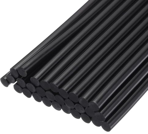QUARKZMAN Heißklebesticks 7x200mm Heissklebepistole Klebesticks Hohe Adhäsion Klebestifte für Heißklebepistole Heißklebestift zum DIY Klebepistole Reparieren, Schwarz, 30 Stück