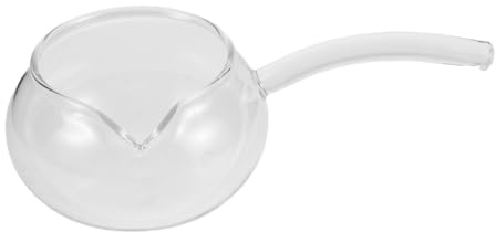 Mipcase Carafe à Thé en Verre Résistant à Chaleur Poignée Latérale | Cérémonies du Thé, Versement Facile et Partage, Style Créatif Élégant, Verre Transparent, 1 Pièce