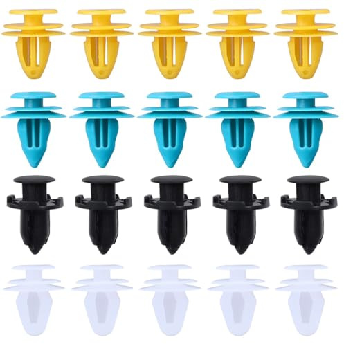 COYUN 60 Stück Befestigungsclips Auto, Vier Größen von 8mm Bis 10mm, Universal Spreiznieten, Türverkleidung Klammern, Kunststoffnieten, Karosserie Clips, Befestigung, Passt für Die Meisten Fahrzeuge