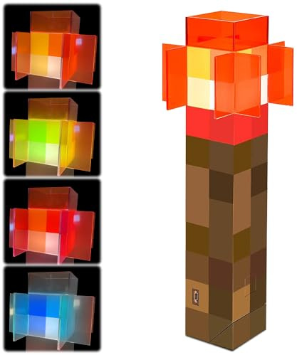SGZIOO Lampada da Parete Torcia Craft, 4 Colori Lampada Torcia Artigianale, Luce Notturna da Parete, Lampada Emergenza da Parete, USB Ricaricabile, 3D Torch, per Cosplay, Giocattoli, Soggiorno, Studio