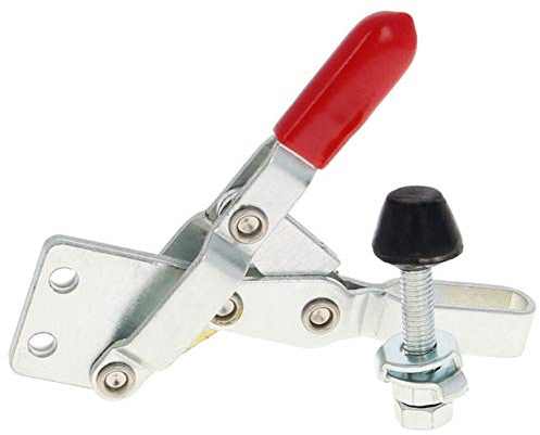 Morsetto a scatto orizzontale, Morsetto a leva orizzontale 102BI con apertura a barra 90/110 gradi, 90 kg, rosso, sgancio rapido(1pcs)