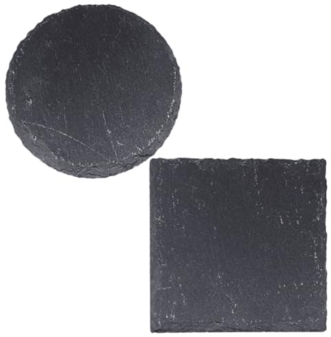 WEKADRIN Plateforme de Repos pour Reptiles en Pierre Noire, Lot de 2 Pièces, Multifonctionnelle et Robuste, pour Aquarium ou Terrarium