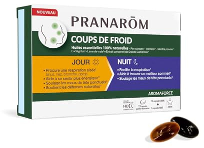 Pranarôm - Aromaforce Coups de froid, Jour/Nuit, 15 capsules