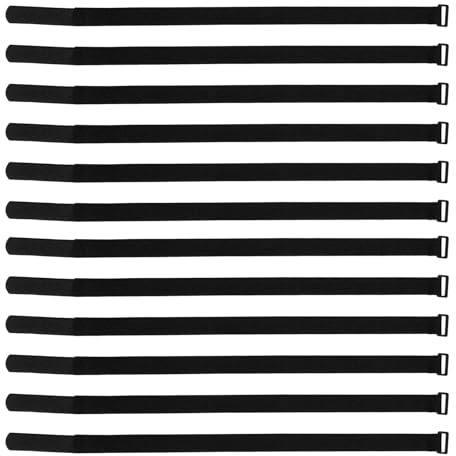 DIYEAH Lot de 12 Sangles de Fixation Réglables et Réutilisables pour Parasol de Jardin Largeur 25 MM Longueur 600 MM Accessoires Anti-Vent pour Parasols de Terrasse Sangles Robustes