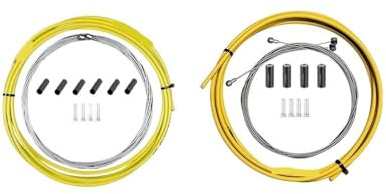 Cykelbromskablar Växelkabel, １ＰＣBroms- och växelvajer for MTB landsvägscykel 4 mm 5 fram bak ooljad flerfärgad(Non-oiled Yellow)