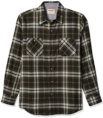 Wrangler Authentics Knapp ner skjorta för män, Rosin, M