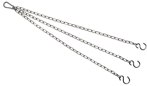 KAMERO Blumenampel Ersatzkette Edelstahl V4A, 45cm mit S-Haken Asym., rostfrei