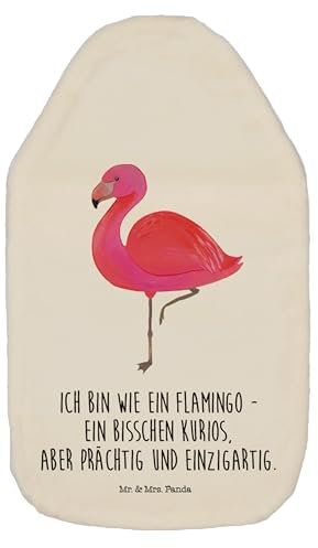 Mr. & Mrs. Panda Wärmflasche Flamingo Classic - Geschenk, glücklich, prächtig, Wärmflaschenbezug, Wärmekissen, Sohn, Kleine Wärmflasche,