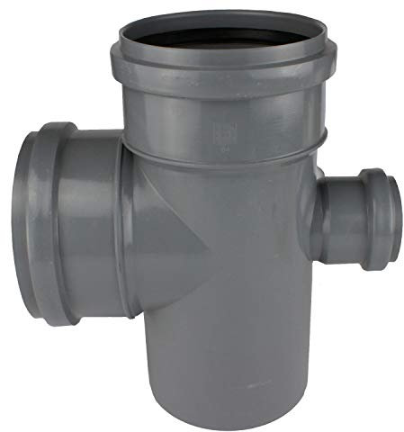 HT 90° Doppelabzweig grau DN 110/110/50