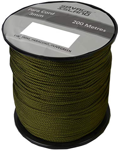 Savage Island 200m Spule Paracord 3mm für Camping Outdoor Basteln Gärtnern Survival Arrmy Heimwerken Bivak Hängematte Zelten Flechtleine Allzweckseil