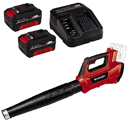 Einhell Souffleur de feuilles sans fil GE-LB 36/210 Li E-Solo Power X-Change (lithium-ion, puissance de soufflage 816 m³/h, mode turbo, tube 3 longueurs amovible) avec Chargeur et 2 Batteries 3,0Ah
