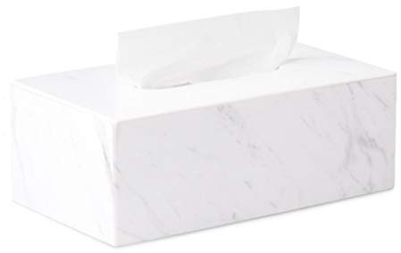 DUNAKE Praktische Design Kosmetiktücher-Box,edler Taschentuch-Spender,Marmor Taschentuchbox, ür Badezimmer-Dekoration, Schreibtisch Dekoration（quadratisch） (Color : Style-1)