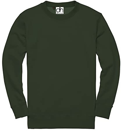 Unisex barntröja barn rund hals jumper pullover pojkar flickor ålder 3 till 13, Skog, 9-11 Years