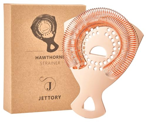 Hawthorne Passoire pour cocktails – Passoire de bar à cocktail avec ressort haute densité – Passoire à boisson avec finition en acier inoxydable miroir – Passoire à cocktail pour shakers Boston et