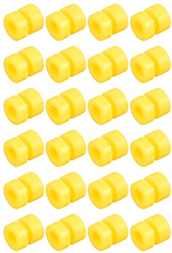 sourcing map RC Vibrationsschutz Gummi Bälle für RC F4 F7 Flugregler M3x6.6mm Stoßdämpfung Bälle (Gelb) 24Pack