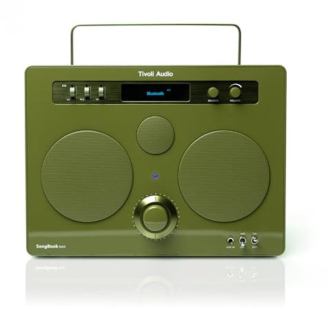 Tivoli Audio Songbook MAX, Premium Bluetooth Sound System with FM, 1/4 Auxiliary Input and Built-in Preamp (Grün)