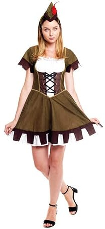 Partilandia Disfraz de Arquera del Bosque para mujer Talla M