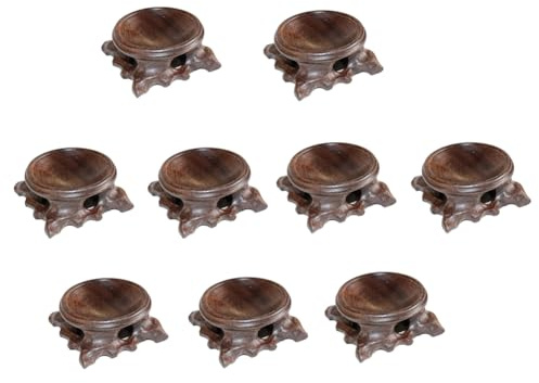 Deger Mini-Ständer aus Holz 9 Stück für Ständer für Displaykugel aus Holz Halterung für Kugel für Dekorationen in langlebig, einfach zu bedienen