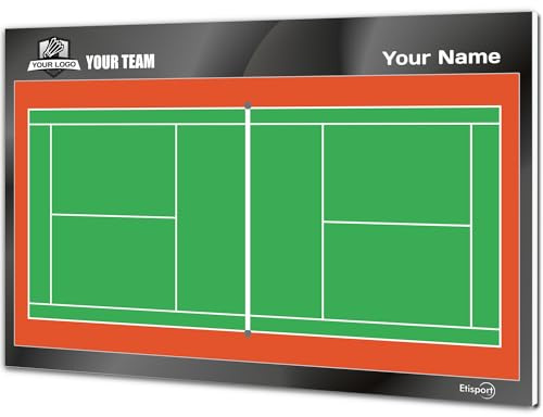 ETISPORT Badminton Taktiktafel für Trainer. Personalisiert mit Name, Logo oder Verein. Trocken abwischbar