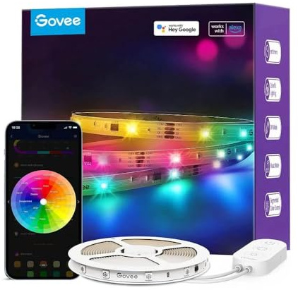 Govee H618C Smart Lichtband mit WI-FI und Bluetooth-Steuerung, 10 Meter Länge, Weiß