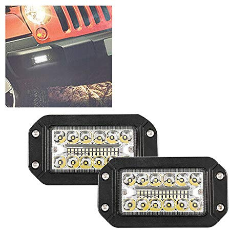 Osmond 2 PièCes 12V 6 Pouces Encastré Travail LumièRe 26 LED Phares de Voiture de Projecteur Super