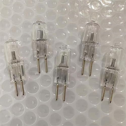 WYLIELAMSH 5Pcs G5.3 Warm Bulb Base Clear Halogen Inserted Crystal Lamp GU5.3 Double-pin Base 100W