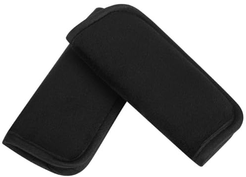 EIHI Housse Siege Auto Bebe, Protège Ceinture Enfant, Poussette pour Bébé Protège Ceintures Noir, Universel Doux Coussin de Ceinture de Sécurité pour Nouveau-né Enfants, 2 pièce