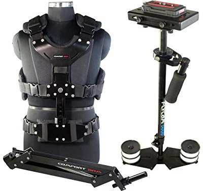 FLYCAM 5000 Handheld Video Camera Stabilizer with Comfort Shock-Absorbing Arm & Body Vest. Payload up to 5kg/11lb. Includes Quick Release, Arm Brace & Table Clamp (FLCM-CMFT-KIT)