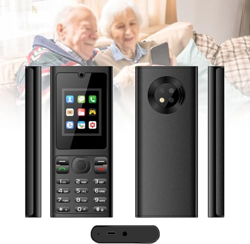 Telefoni Cellulari di Base per Anziani e Bambini, Telefoni Stupidi Sbloccati, Telefoni Cellulari Senza Internet - con Pulsanti Grandi, MP3, MP4, Fotocamera, Torcia Elettrica, SOS,Black