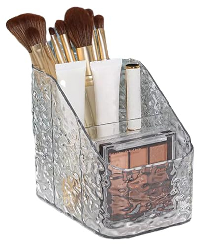 Quzente Boîte de rangement transparente pour pinceaux de maquillage, mascara, rouge à lèvres, vernis à ongles, dentifrice