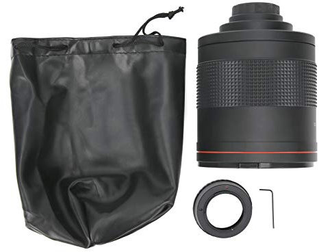 Objectif Miroir téléobjectif, Objectif Miroir Super téléobjectif 900 mm F8.0 avec Bague d'adaptation Compatible avec Appareil Photo à Monture