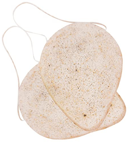 BELLIFFY Esponja Limpiadora Facial De Semillas De Nuez Natural Paquete De 2 Esponja Limpiadora Facial Para Limpieza Profunda